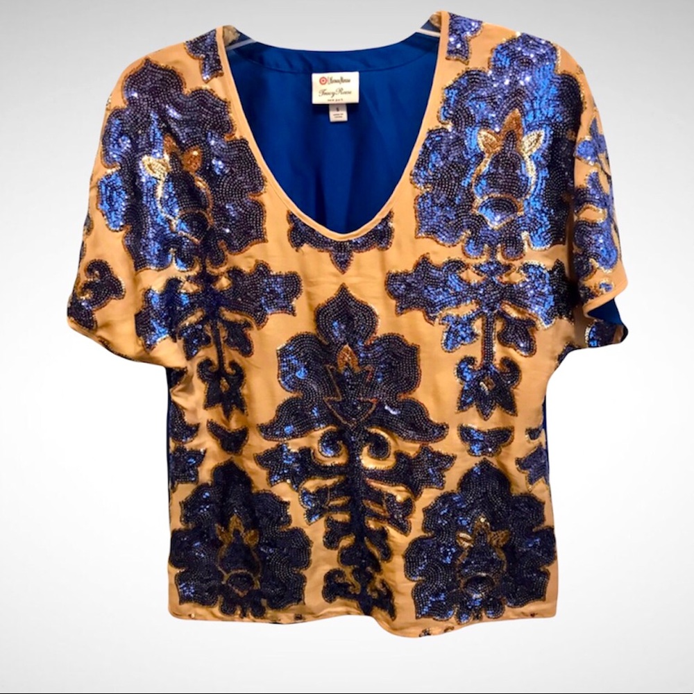 Neiman Marcus/ Tracy Reese New York Royal Blue Gold Sequins